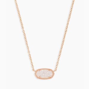 Kendra Scott Elisa rose gold necklace drusy